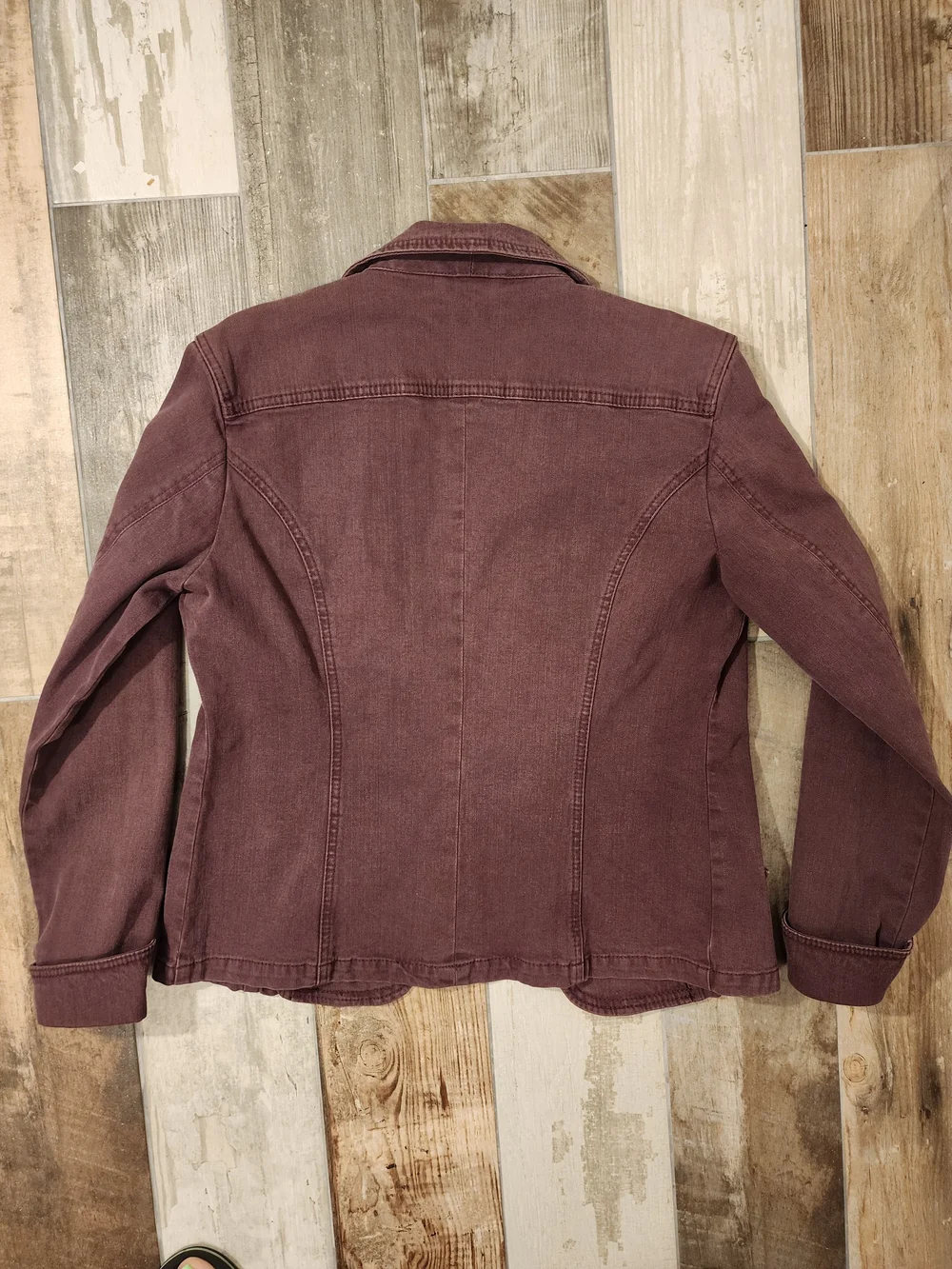 Buffalo David Bitton Plum Tailored Denim Blazer Jacket